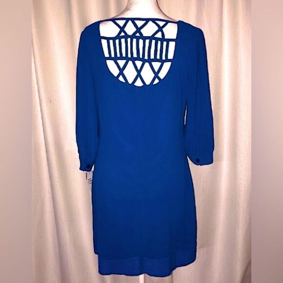 💕5️⃣Body central blue size Small dress with cut out design on the back NWT - Picture 4 of 4